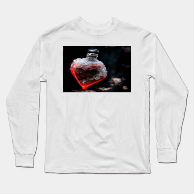 Broken Frozen Heart Art In A Bottle  /  Broken Hearts Unwind Designs Long Sleeve T-Shirt by Unwind-Art-Work